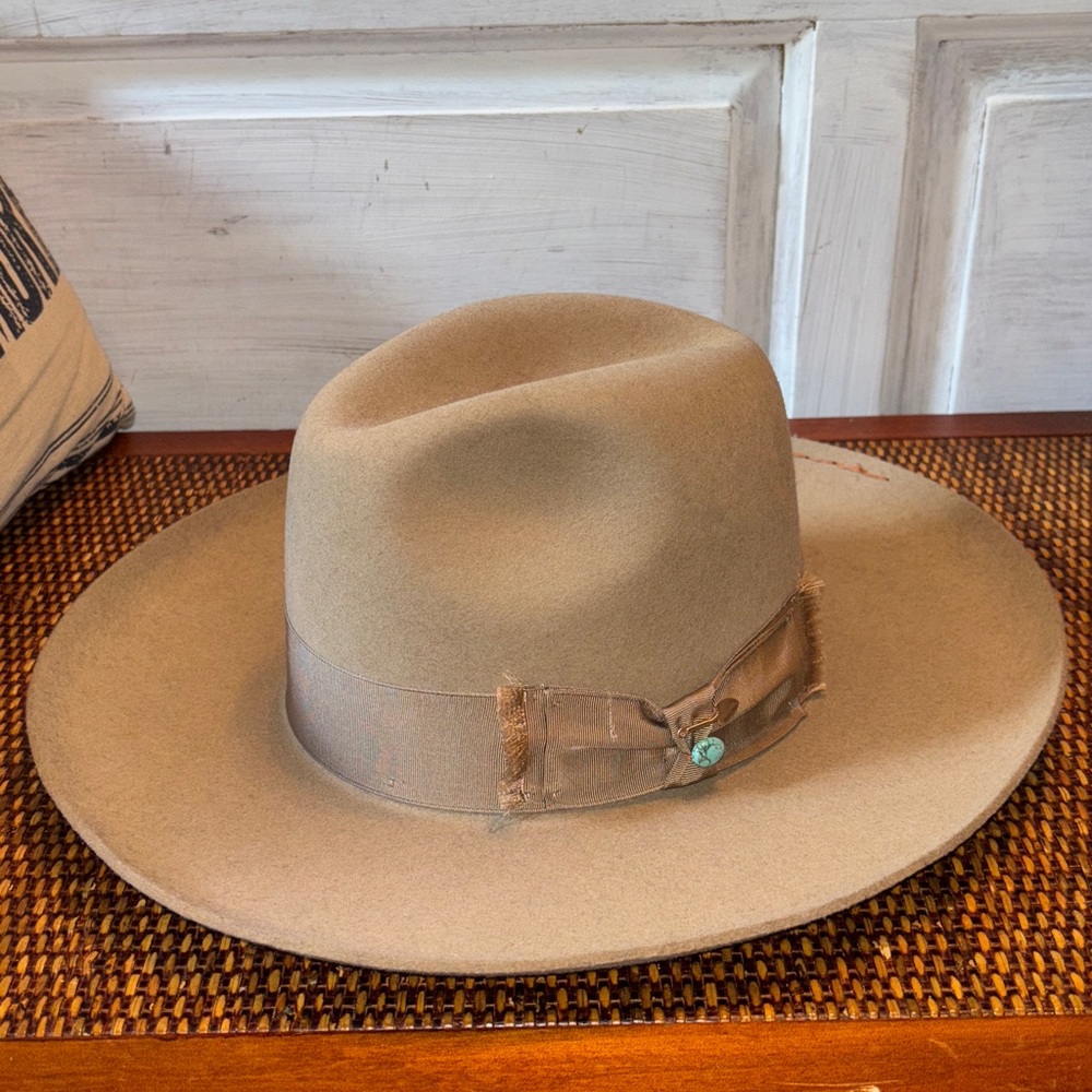 Stetson Brown Fedora with Satin Lining 100% Wool